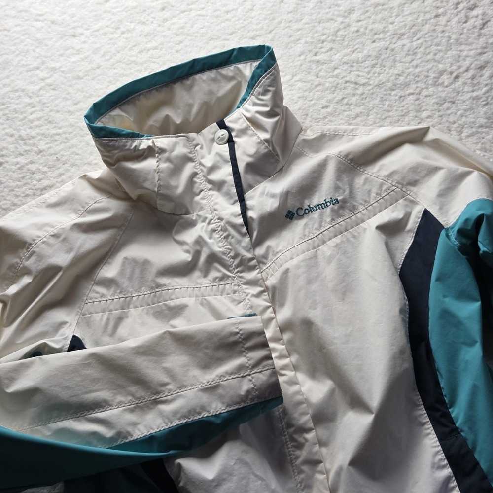 Columbia Interchange Jacket Womens Medium White Colorblock Full Zip 3-in-1 Ski